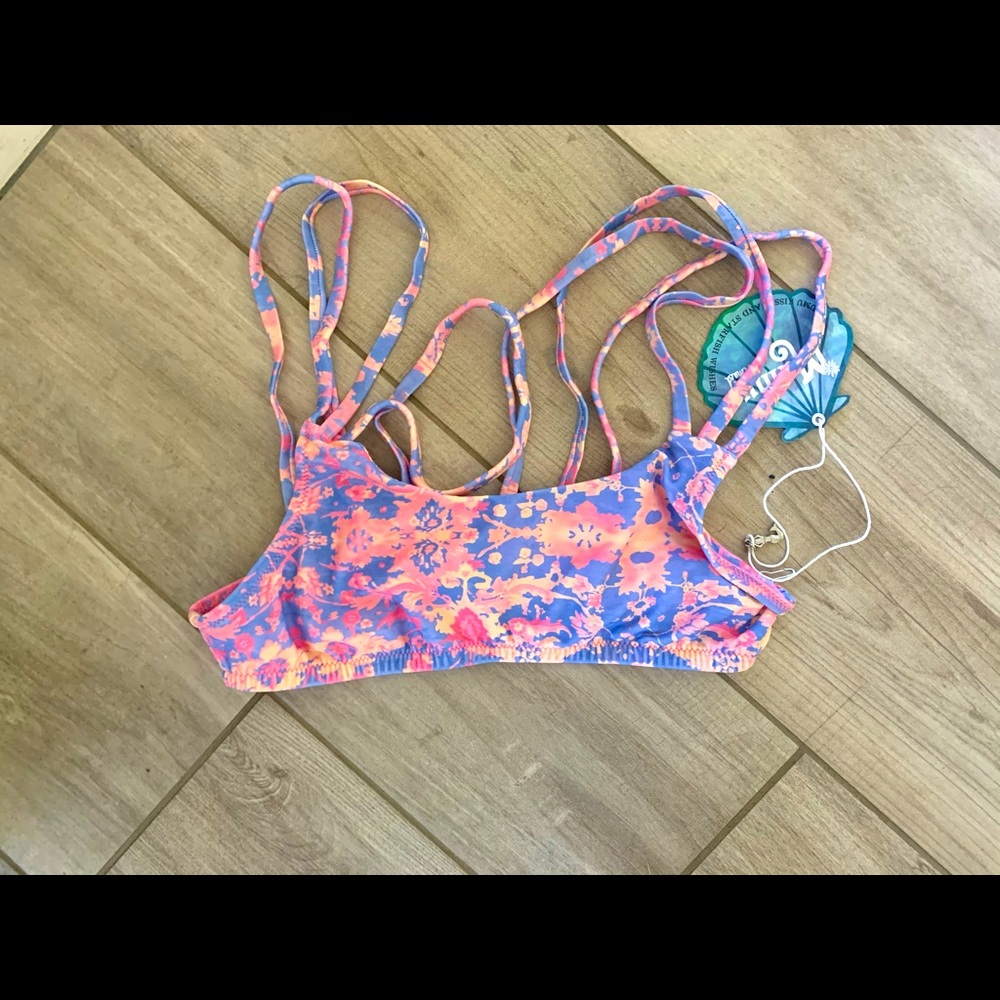 brand new mumu mermaid swimwear floral top size s